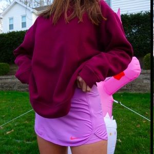 NIKE size 6 Lavender Skort with neon orange check